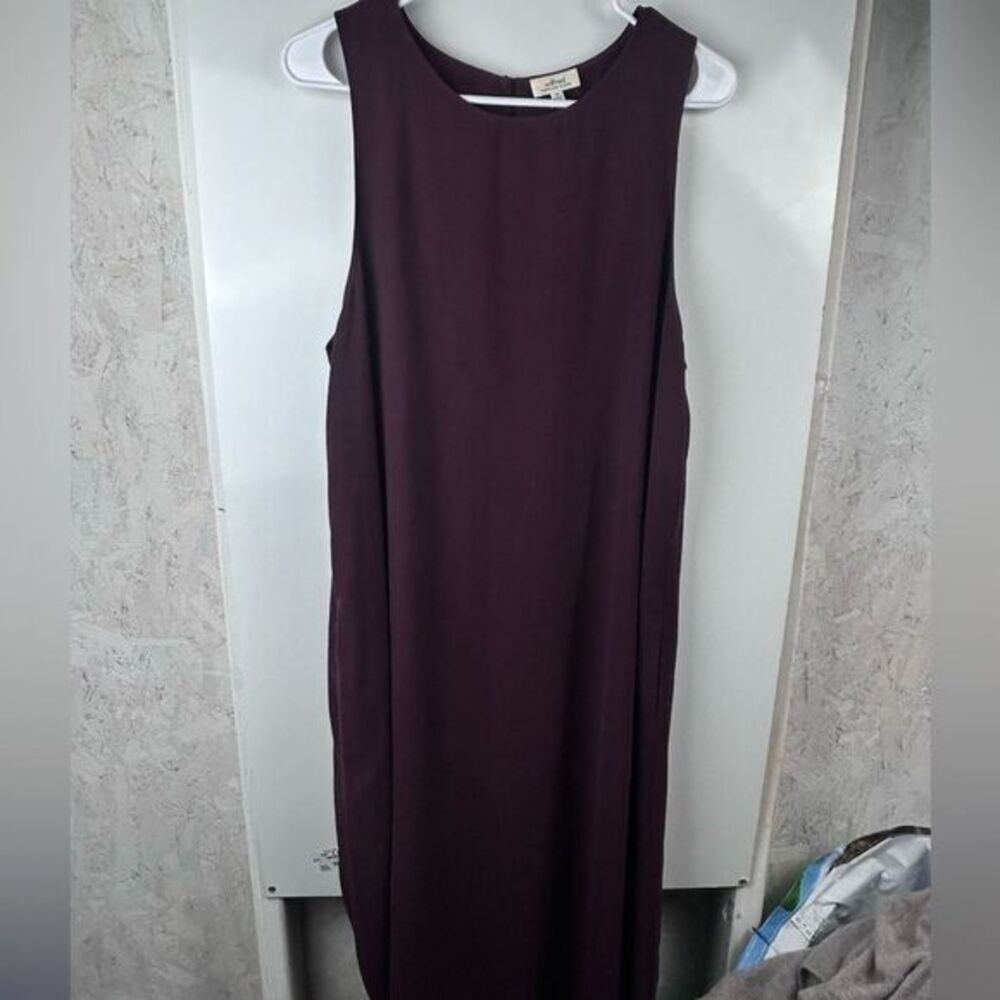 Aritzia Wilfred Women Maroon Round Neck Sleeveless‎ Maxi Dress sz M